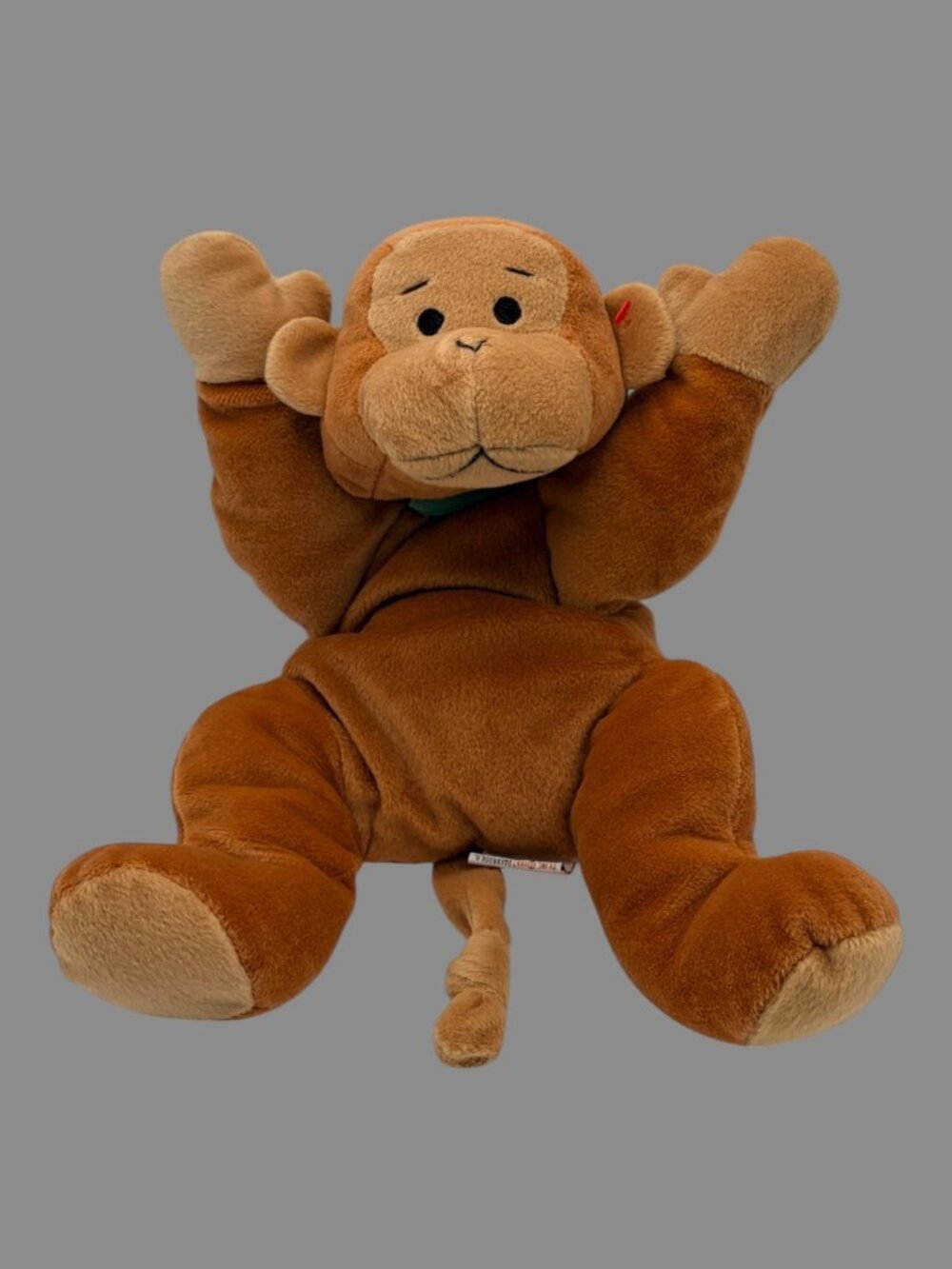 TY Beanie Buddy Curious George Plush Monkey 15" Brown Stuffed Animal Toy 1997 - Picture 2 of 8